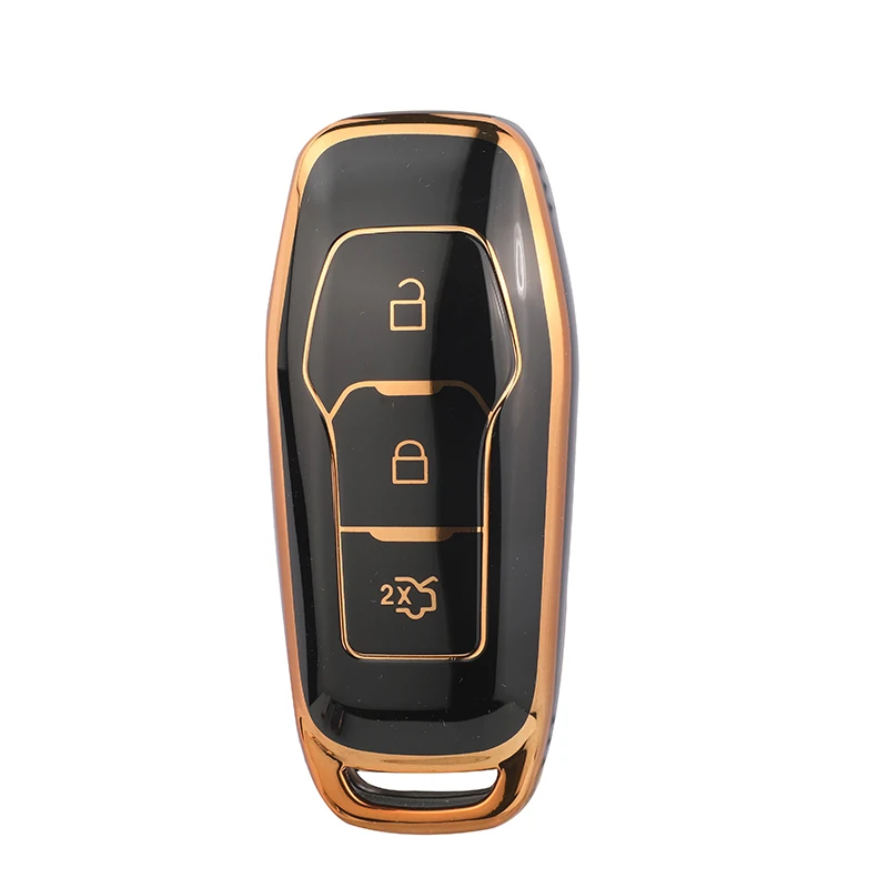 Jingyuqin 3BTN Soft TPU Remote Car Key Case For Ford Fusion Kuga S-max Mondeo MK2 MK3 MK4 MK5 MK6 MK7 Ranger Protector Cover