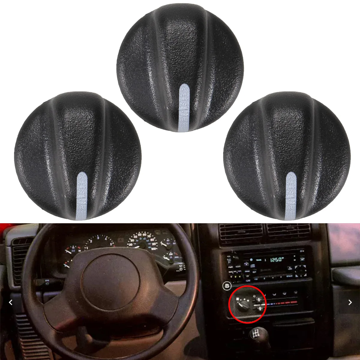 

A/C Heater Knob Climate Control Blower Fan Knob Panel Switch Buttons For Jeep Wrangler TJ 1997-1998 Car Accessories 4882790