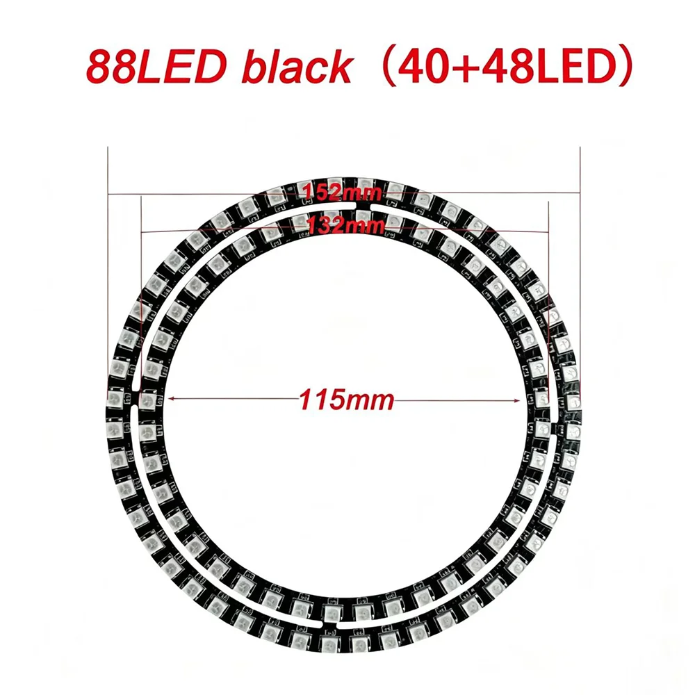WS2812B Adressierbarer LED-Pixelring 8 bis 241 LEDs WS2812 5050 RGB-LED-Diodenring Farb-IC Integrierte LED – Detail 13