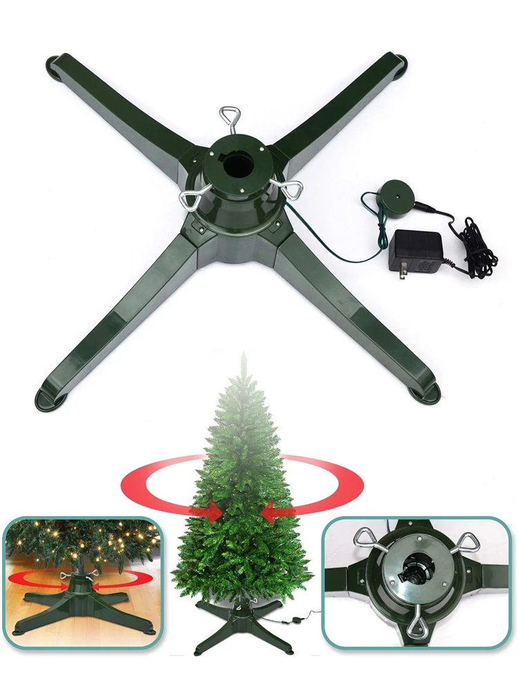 Christmas Tree Rotating Base Detachable Electric 360 Degree Rotating Christmas Tree Stand Xmas Party Supply Christmas Decoration