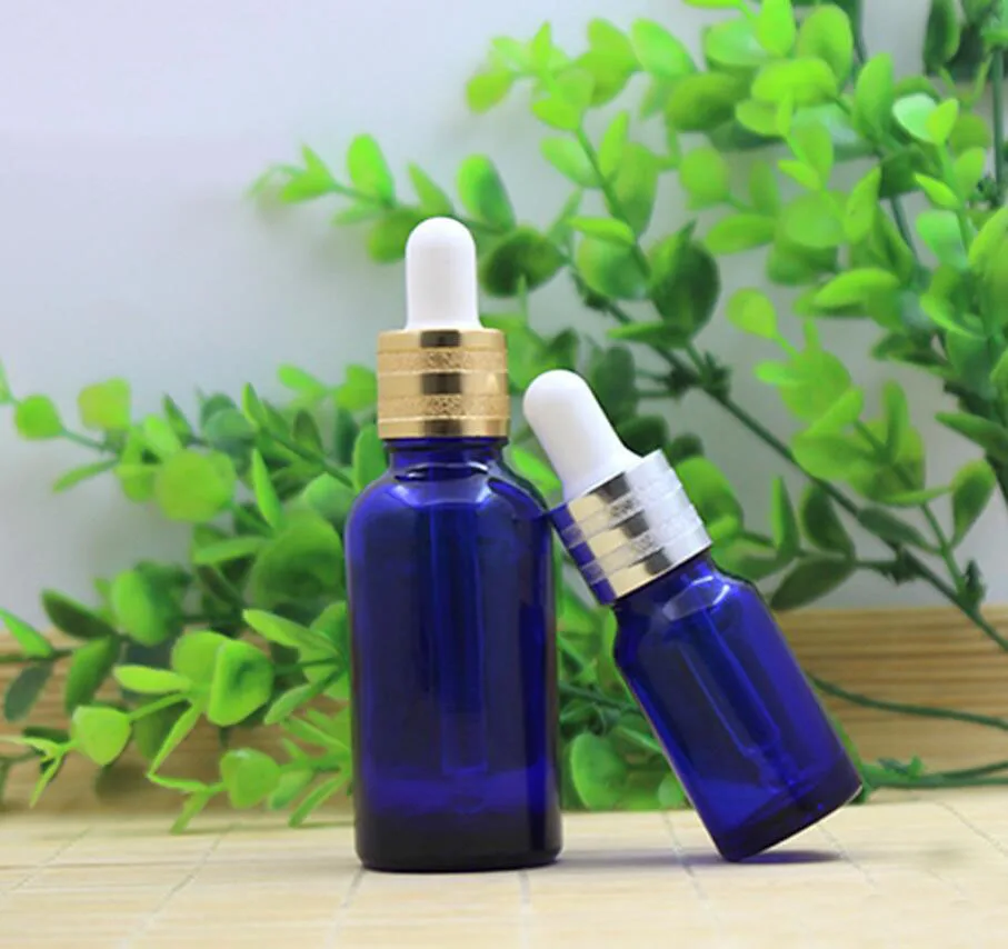 5ml10ml15ml20ml30ml50ml100ml blue glass bottle dropper lid essential oil sample toner moisture lotion emulsion cosmetic packing