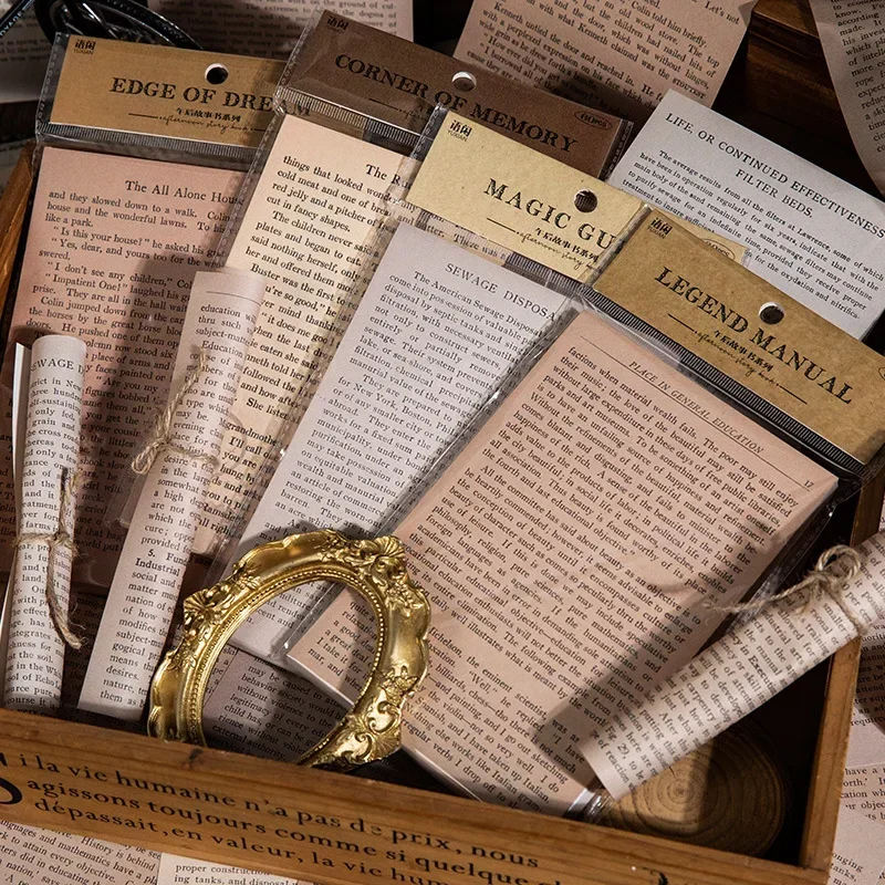60 Stuks Retro Nostalgie Verhalenboek Engels Decoratief Materiaal Papieren Planner Kaart Maken Van Telefoonjournaal Esthetische Emblemen