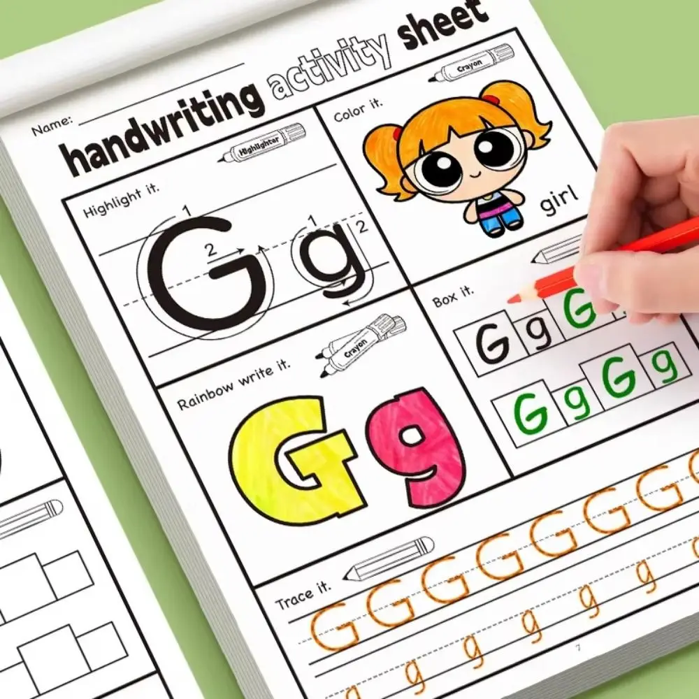 Animal Coloring ABC Tracing Letters Workbook 32 Pages Ages 4-6 English Alphabet Tracing Book Early Educational Alphabet Workbook