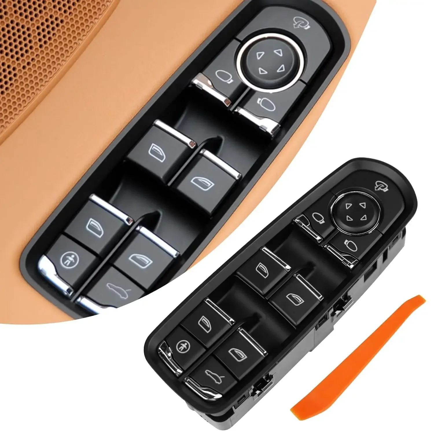 Power Window Switch Master Front Left Driver Side for Porsche Macan Panamera Cayenne 7PP959858AEDML 7PP959858R Child Window lock