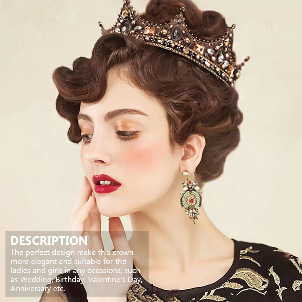 

Pearl Alloy Crown Crystal Rhinestones Elegant Wedding Hair Decor Bride Headdress Bridal Accessories