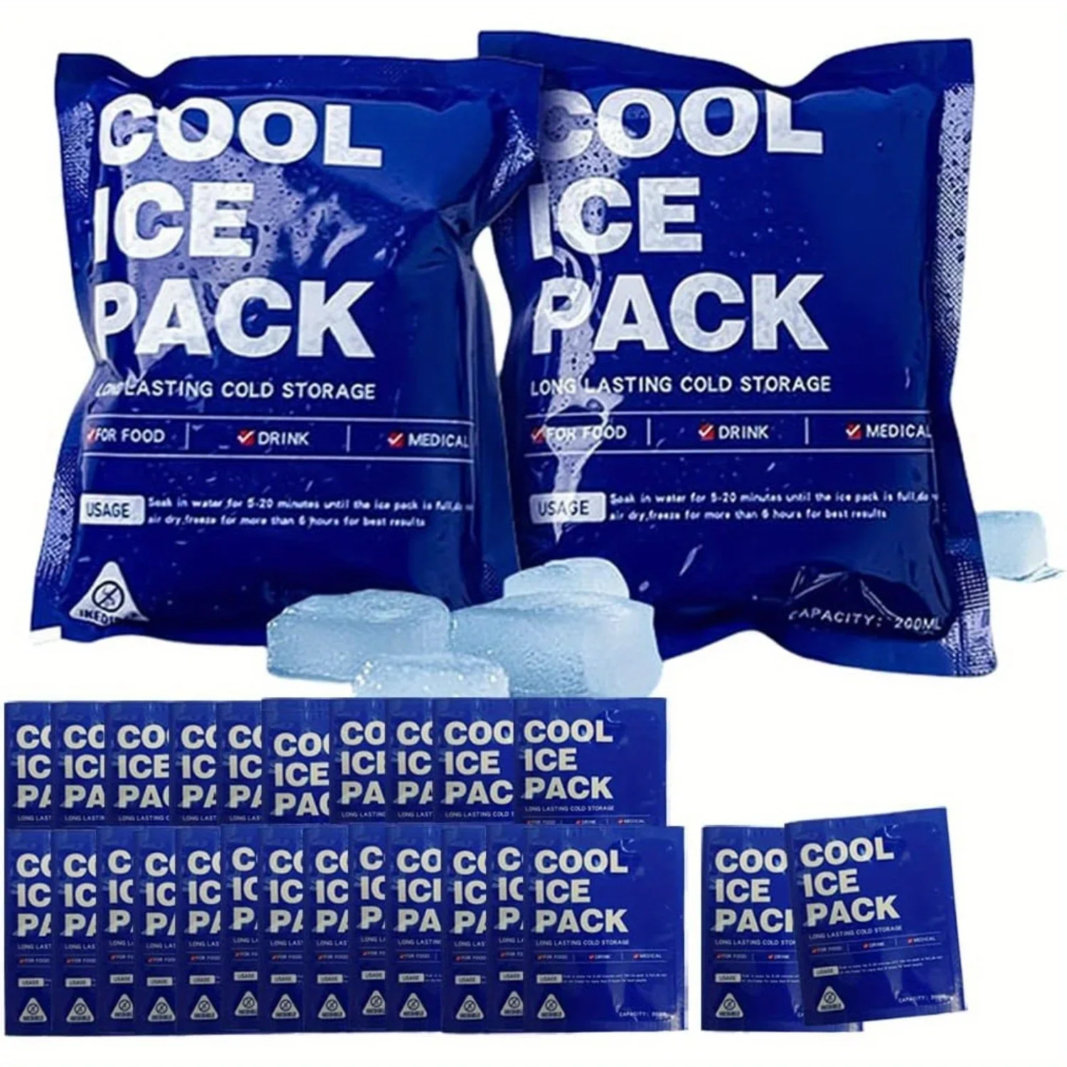 Lunch Bag Ice Pack Leakproof 24 Hours Cooling Reusable Gel Freezer Pack Thin Long Lasting Cooler Accessory For Food Transport Lu