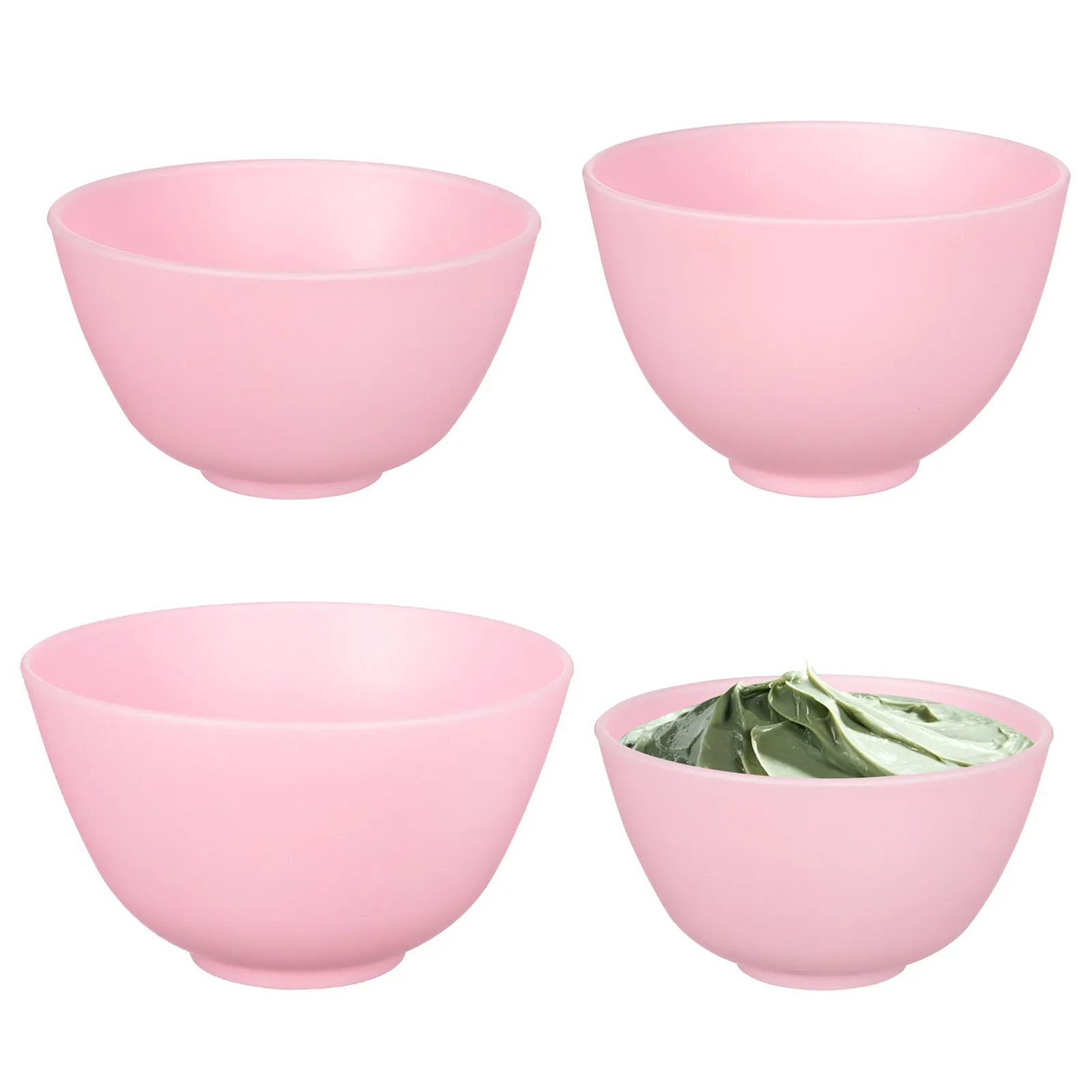 Kunststoff Gesichtsmasken-Mischschüssel 3-teiliges Set DIY Schönheitswerkzeug Anti-Rutsch Make-up-Schüssel für Hautpflege Universell Einsetzbar