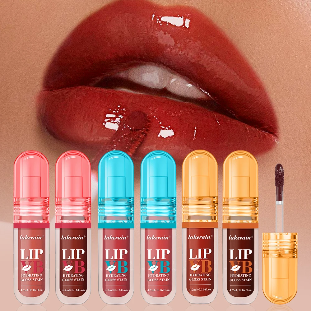 Vitamin B Moisturizing Glossy Lip Glaze Water Light Mirror Lip Gloss Lasting Hydrating Gloss Stain Instant Glossy Wetness Makeup