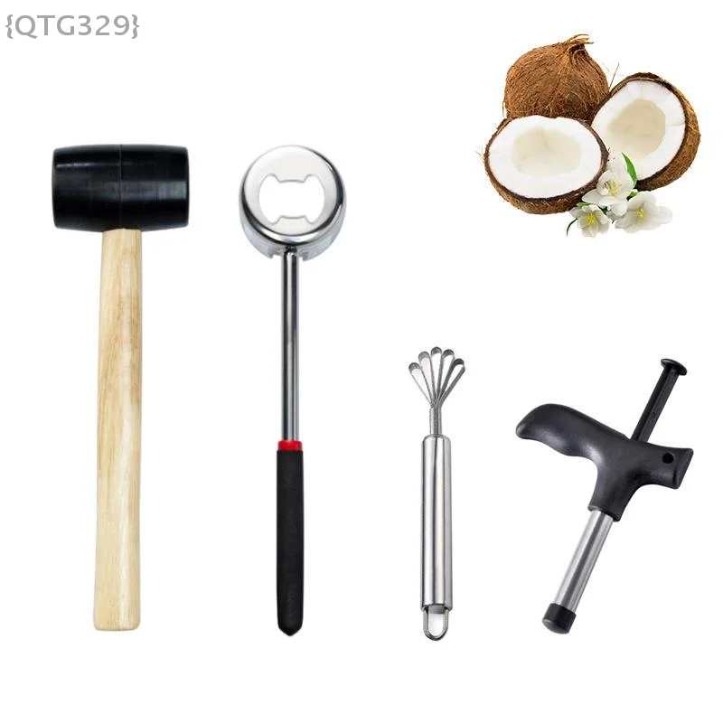 Coconut Opener Tool – Creative Dual-purpose Hand Hole Puncher & Hammer Coconut Breaker For Fresh Coconut Water