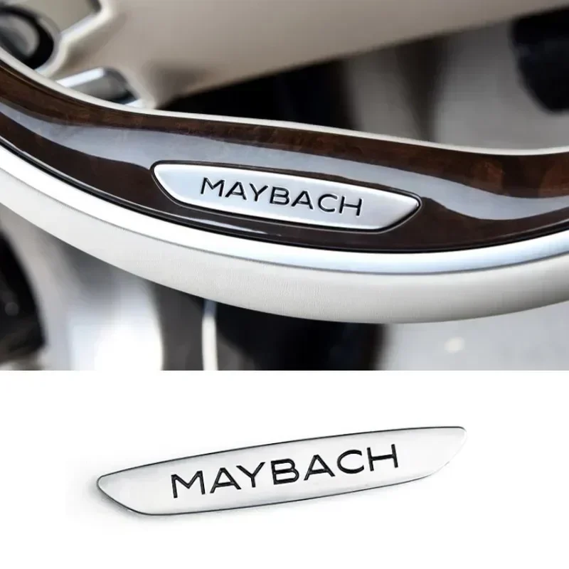 1PC Car Steering Wheel Bottom Sequin Emblem Sticker for Maybach S400 S500 S600 S680 C E S Class Auto Decoration Styling