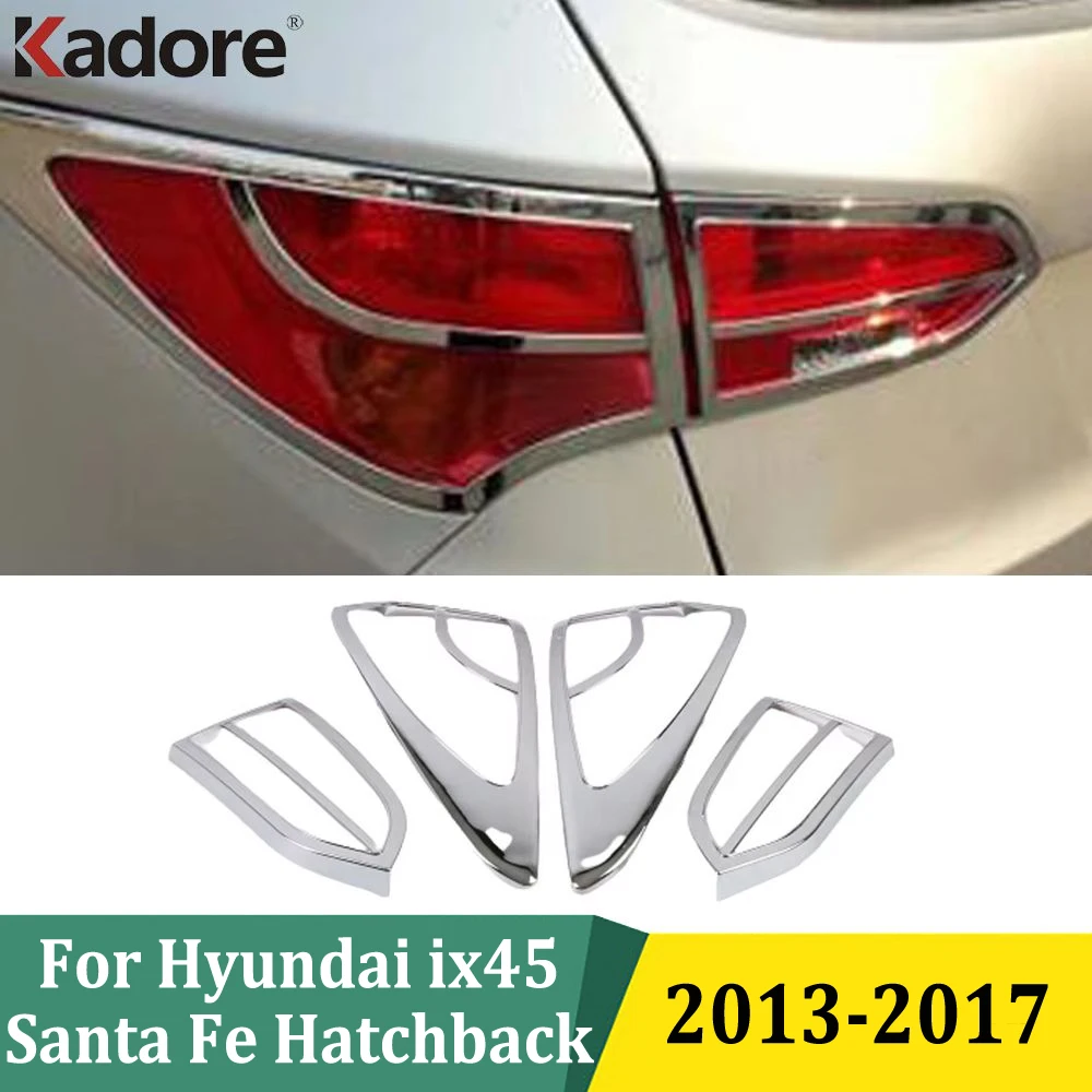 For Hyundai Santa Fe ix45 2013 2014 2015 2016 2017 Hatchback Taillight Trim Cover Rear Tail Light Lamp Frame Car Accessories