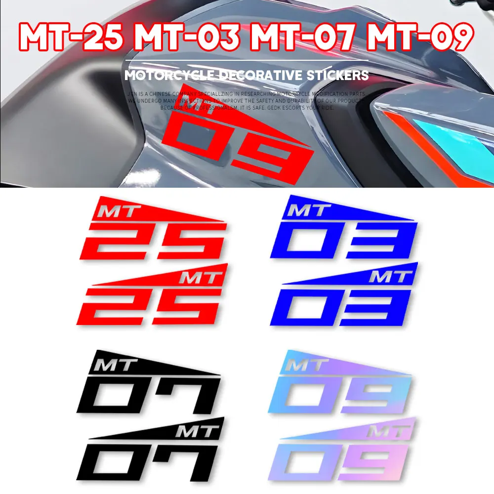 

For YAMAHA MT09 MT07 MT03 MT25 Motorcycle Fuel Tank Stickers Universal Waterproof Vinyl Moto Body Stickers Accessories