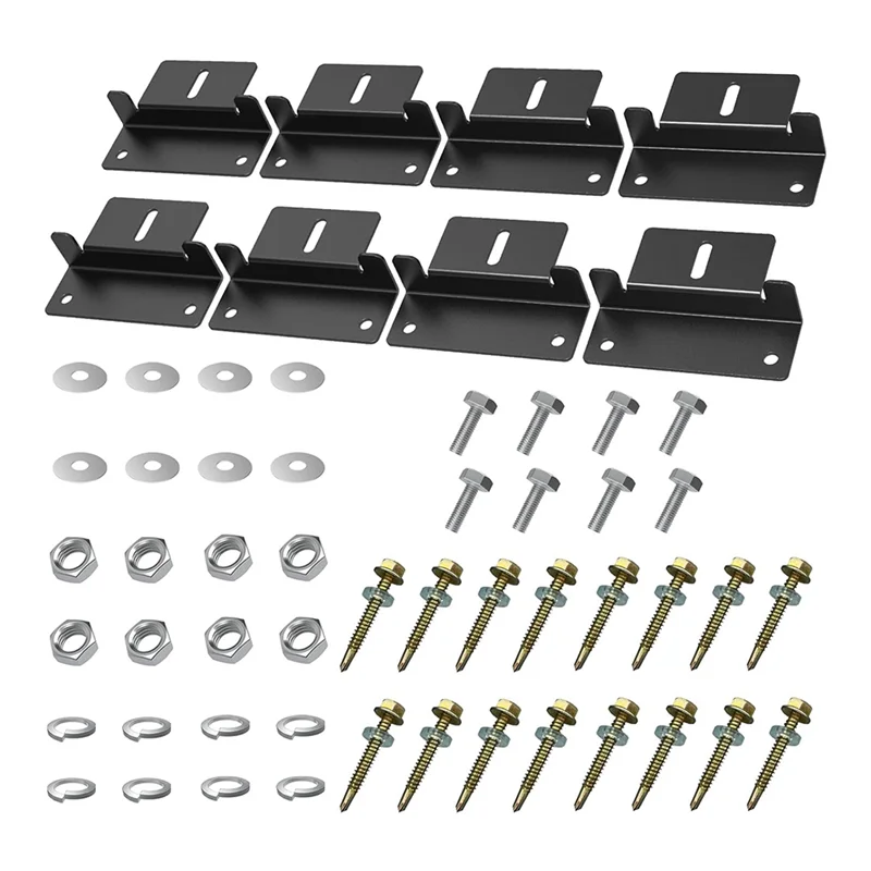 

L39A-8PCS Комплекты монтажных кронштейнов для солнечной панели Кронштейн Z-стиля на крыше Фотоэлектрическая панель Z-образный кронштейн Подставка для автомобиля Лодка RV Yacht
