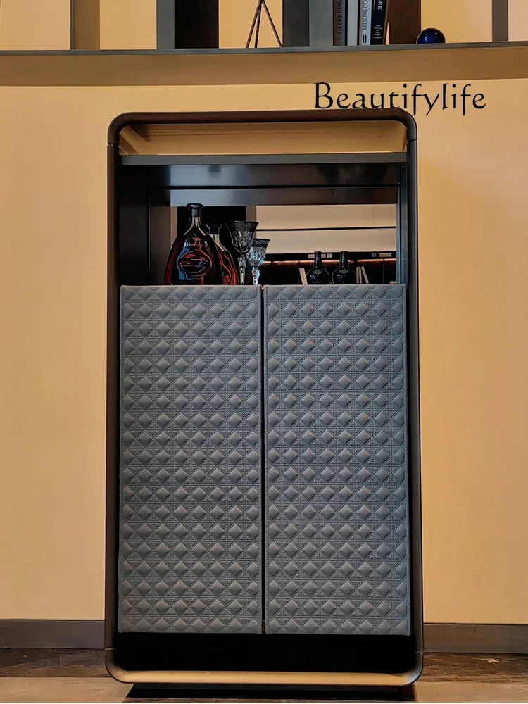 

Italian-Style Light Luxury Entrance Modern Minimalist Stone Plate Sideboard Cabinet High-End Entrance Storage Wine Cabinet