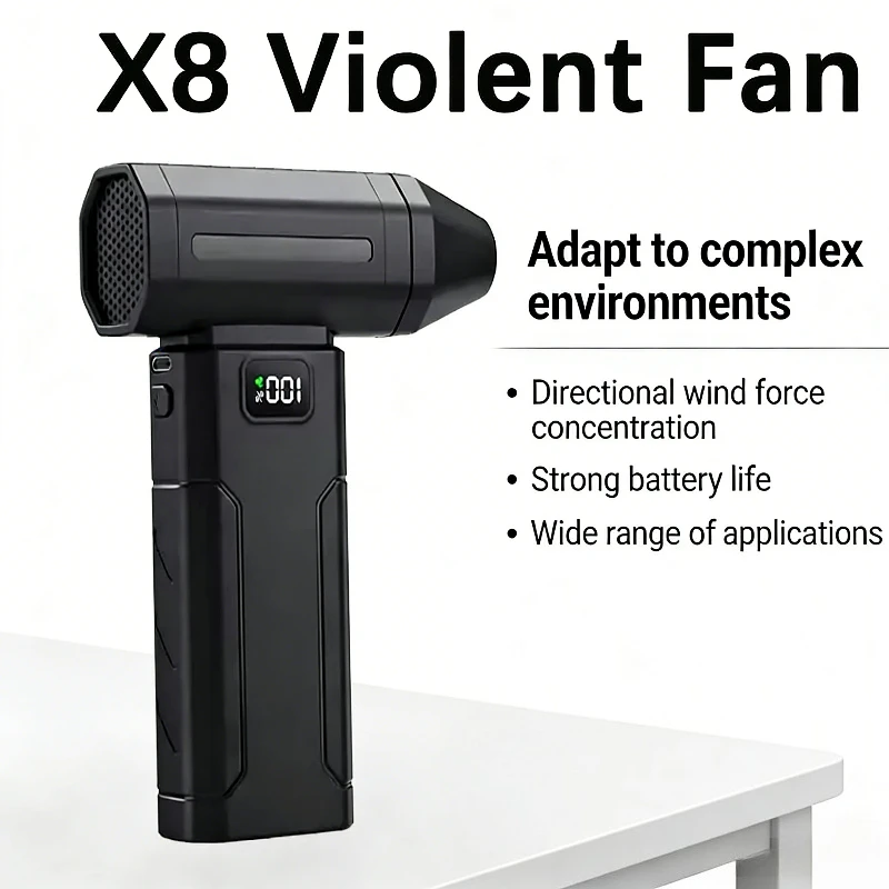 

Мощный электрический воздуходув X8, бесщеточный турбовентилятор, 150000 об/мин, пылесос, портативный пылесборник, сверхмощный вентилятор