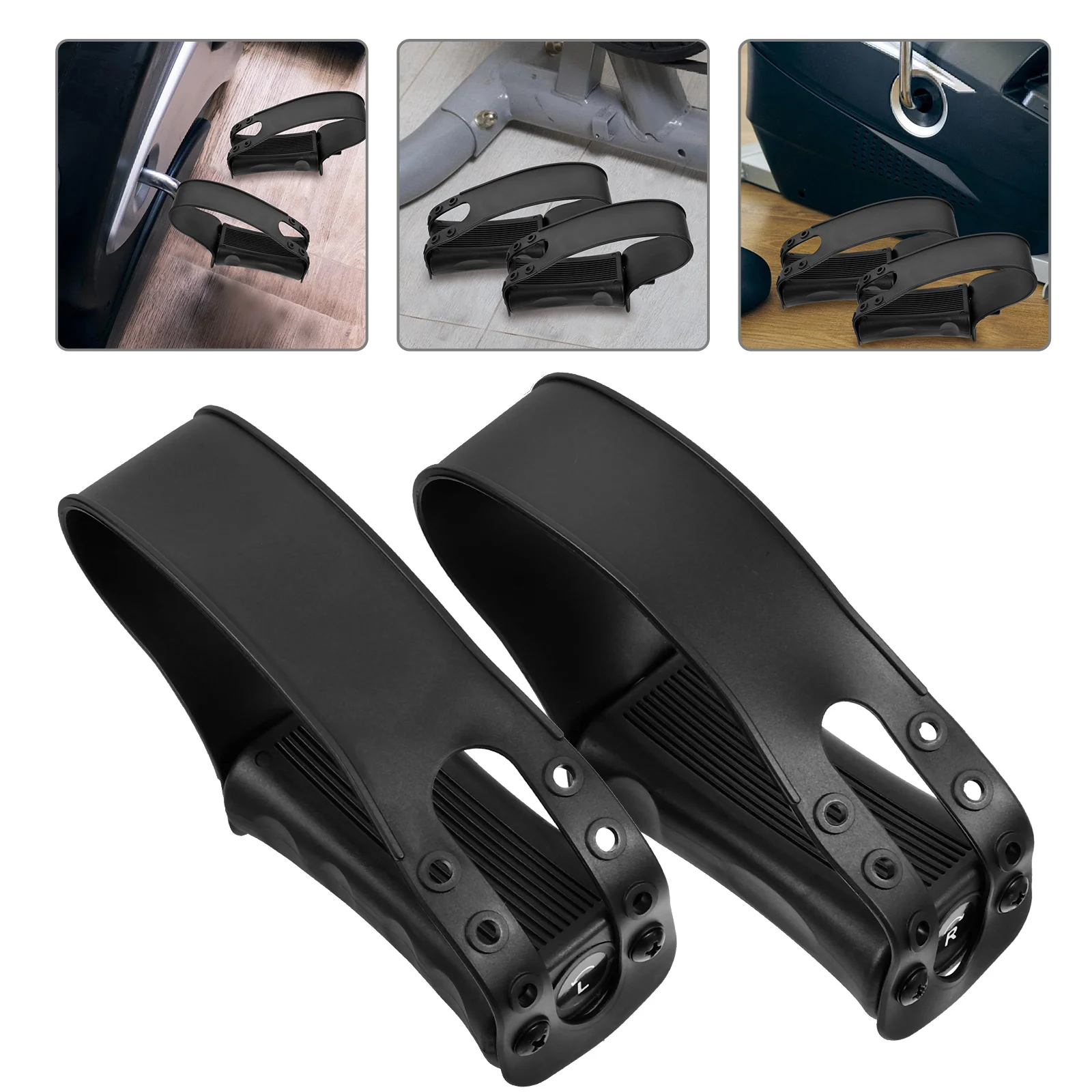 

Replacement Exercise Bike Pedals Non Adjustable Strap Mini Gym Cycle Plastic Iron Material Lightweight Portable