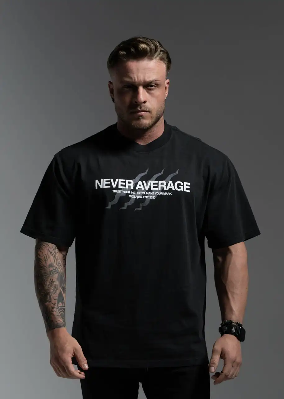 2026 Core _NEVER AVERAGE CLAWS_ Graphic T-Shirt GYM Daily Fitness Can Wear Cotton T-shirt To Absorb Sweat and Breathe