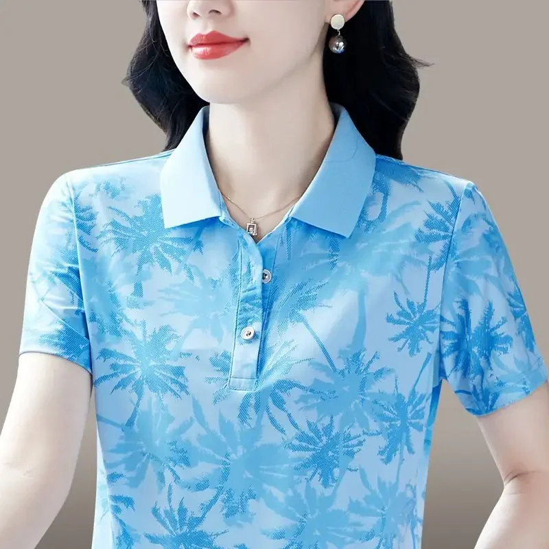 In Summer Wear Versatile Cool Fashionable T-shirt with Personality Printed Short Sleeves