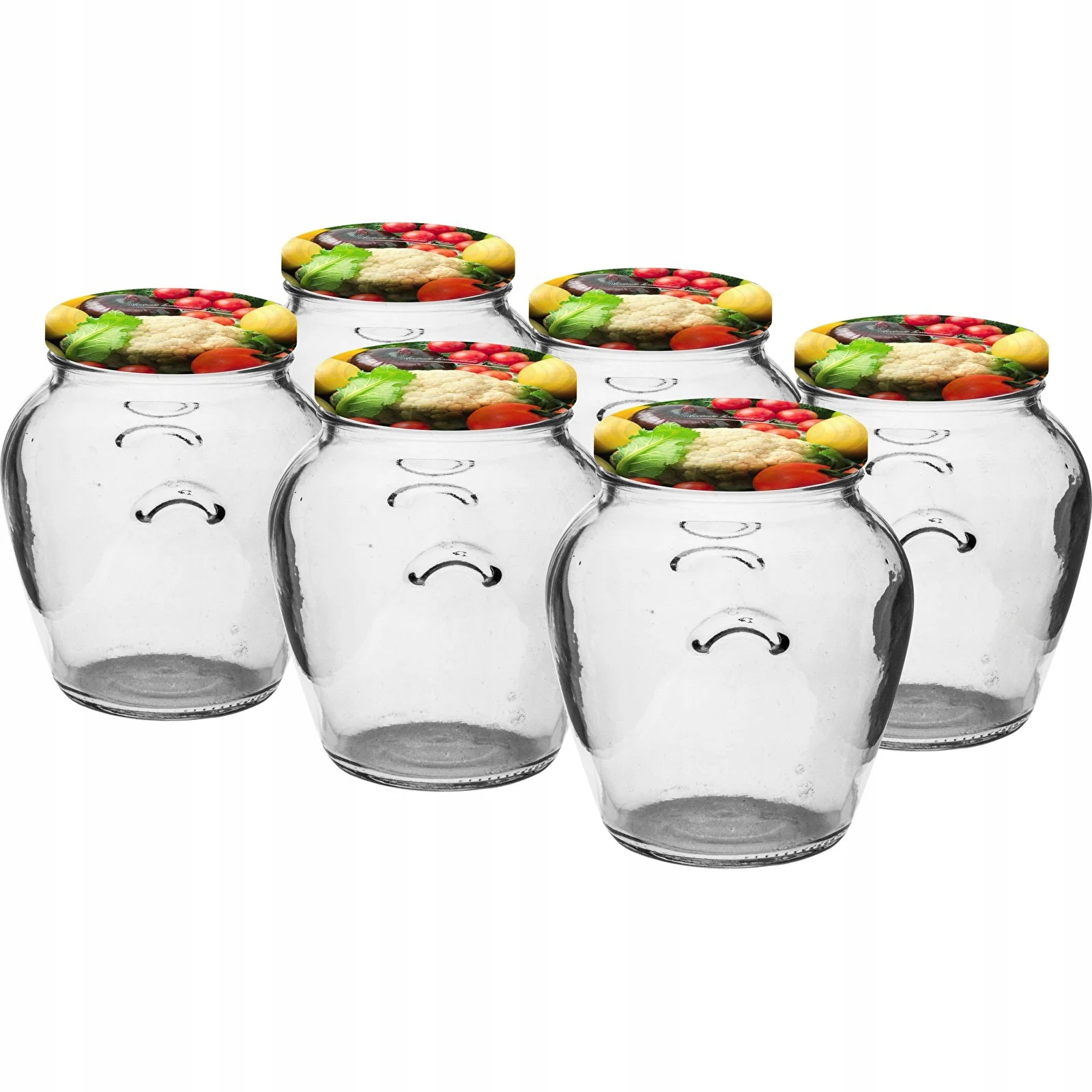 Glazen pot met schroefdop fi82/6 580 ml - 6 stuks