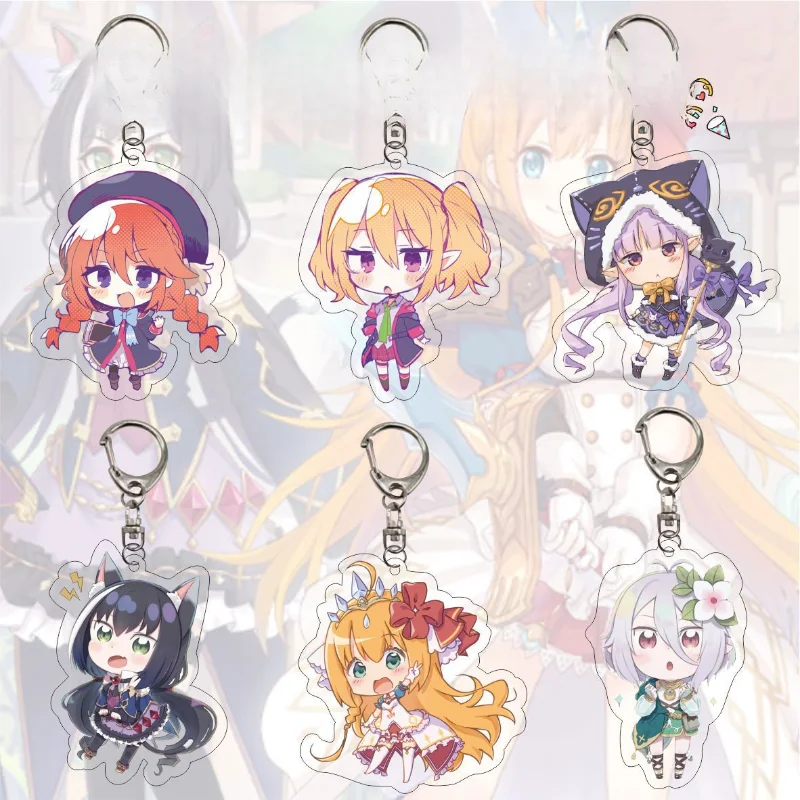 Mori Yui Hinata Ren Perorikku Popular Game Peripheral Acrylic Keychain Two-dimensional School Bag Pendant Cute Lanyard Keychain