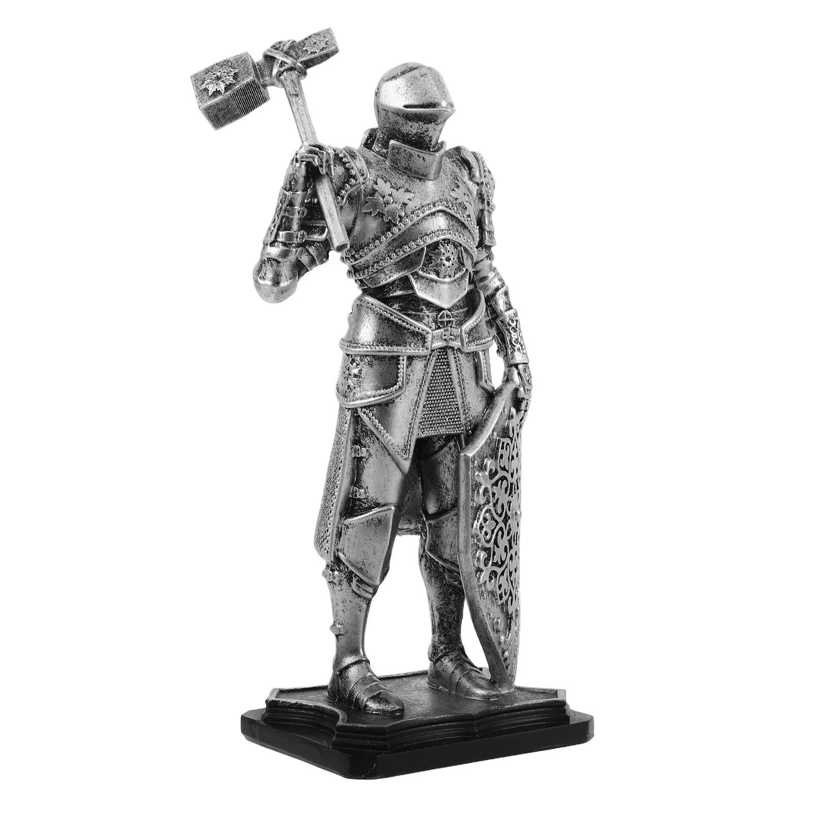 

Retro Guard Figurine Resin Craft Mini Statue Decorative Piece Home Office medieval soldier ornament small size desktop