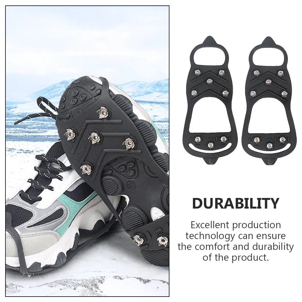 Non-slip Crampon Shoe Covers Snow Shoes Grippers Non-skid Spikes Walk Traction Cleats Outdoor Unisex Grips The Simple