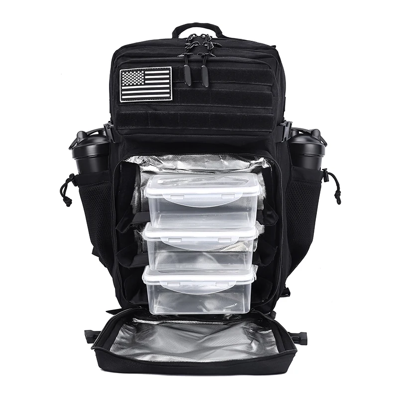 45L Meal Management Backpack for Men Women Tactical Adults Insulated Lunch Athletes Gym Bag Sports Daypacks With Bottle Holder