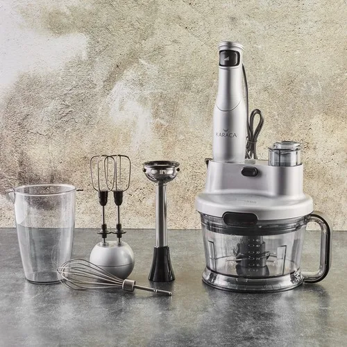 Roe Flamingo Triggered Food Processor Silver