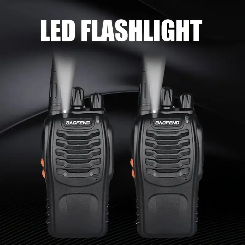 BaoFeng BF-888S Two Way Radio - Portable Walkie Talkie With Bulit In LED Flashlight And Headphones For Outdoor Adventures