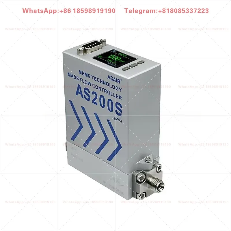 Stainless Steel MFC High Precision Gas Mass Flow Controller Air Micro Gas Flow Meter AS200