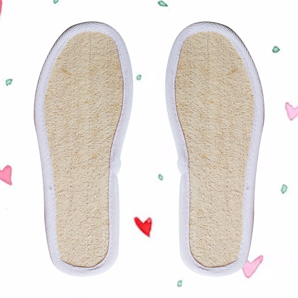 Semelles intérieures luffa respirantes et absorbant la sueur, accessoires de chaussures confortables pour femmes, semelles de sport, outil de soins des pieds