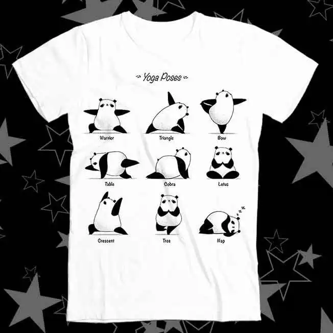 Panda Striking Different Yoga Poses Best Seller Top T Shirt 461