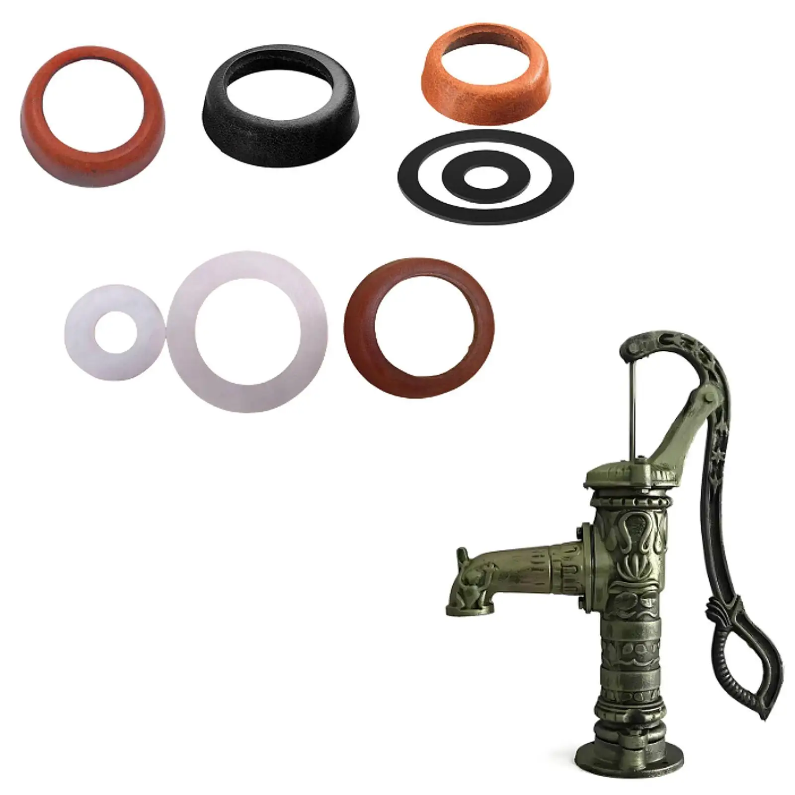 Krugpumpe aus Leder, Tassendichtung, einfache Installation, Reparatursatz für Park-Hinterhof