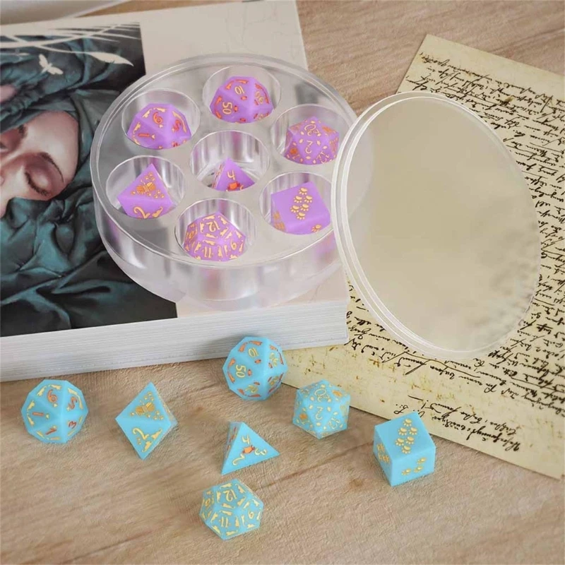 Moldes resina con forma dados, moldes epoxi con textura silicona, accesorios para hacer a mano