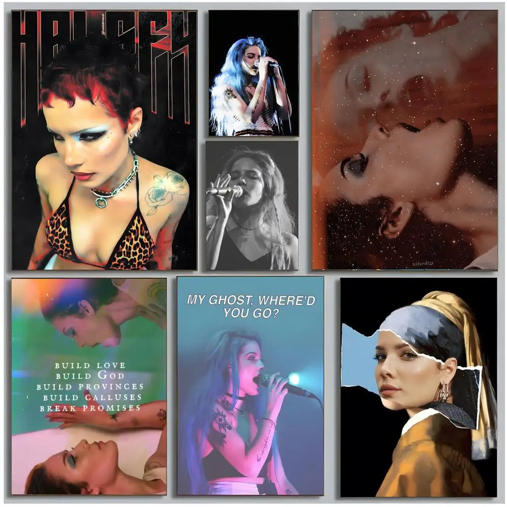 Trendy Pop Singer H-Halsey Poster Modern Wall Art Bedroom Living Room Print Unframed