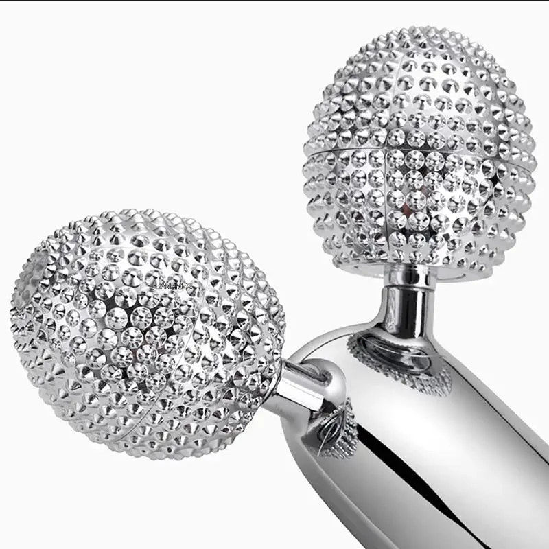 ลูกกลิ้งหน้าไฟฟ้าเครื่องนวดหน้ากระชับสัดส่วนสำหรับใบหน้า V-Face Skin Care GuaSha Body Cellulite Warm Massage Face Roller Beauty