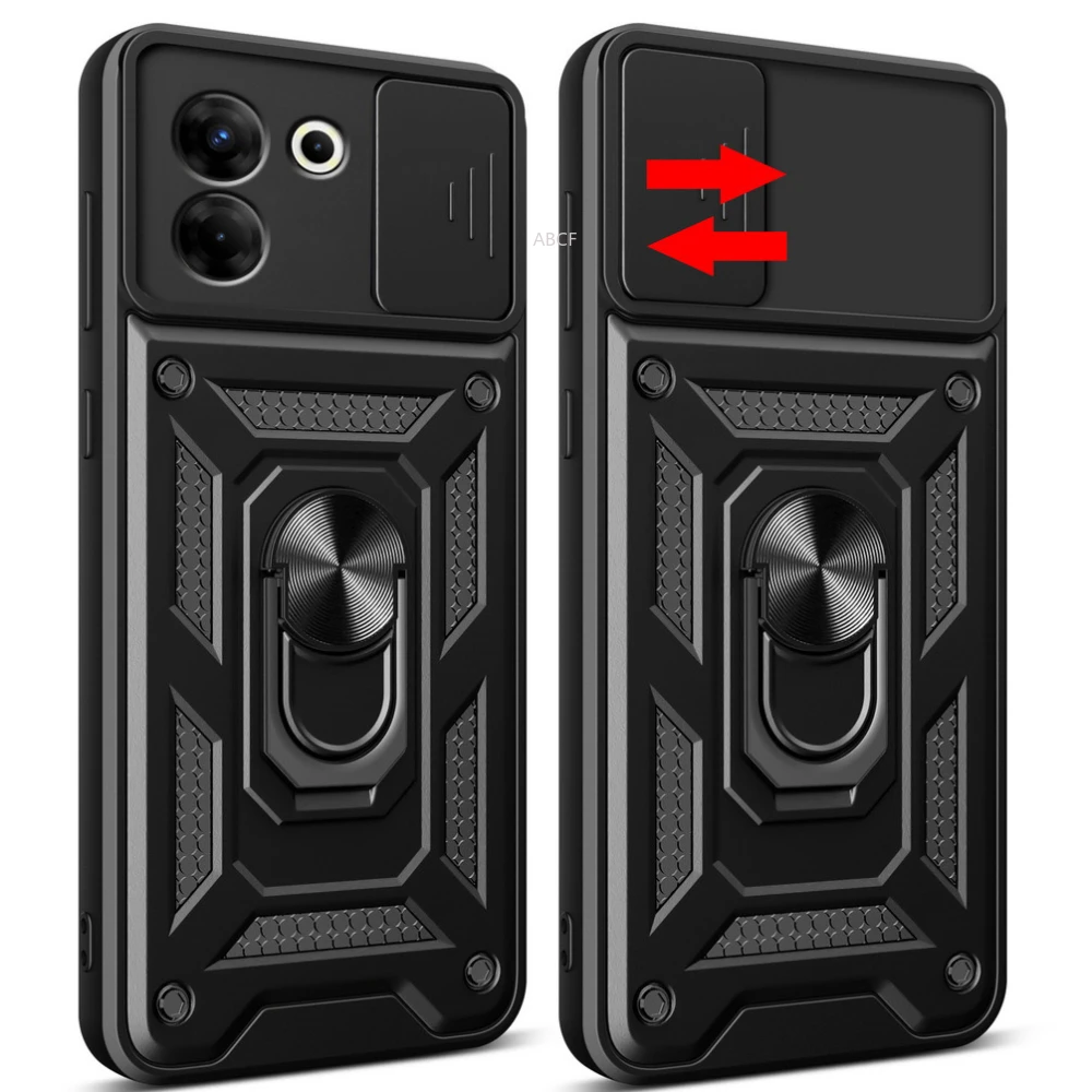 Camera protect case for Tecno Pova Camon 20 Pro 20 Primeier 19 Pro 18 18P 18T  Spark 10 Pro 9 8 6 Go 8c Armor Hybrid Ring Cover