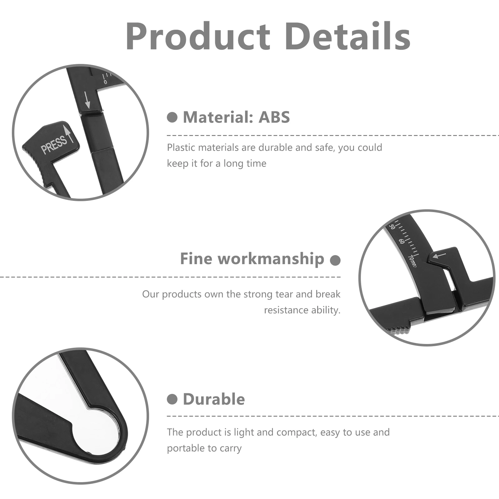 

2pcs Caliper Measuring Cm Scale Skinfold Thickness Handheld Device Abs Waist Arm Hip Leg Fat Percentage