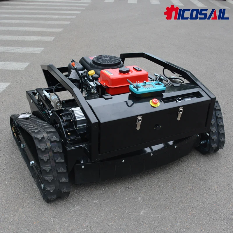 Heavy Duty Remote Control Lawn Mower for Tough Weeds Reeds Alfalfa Cutting