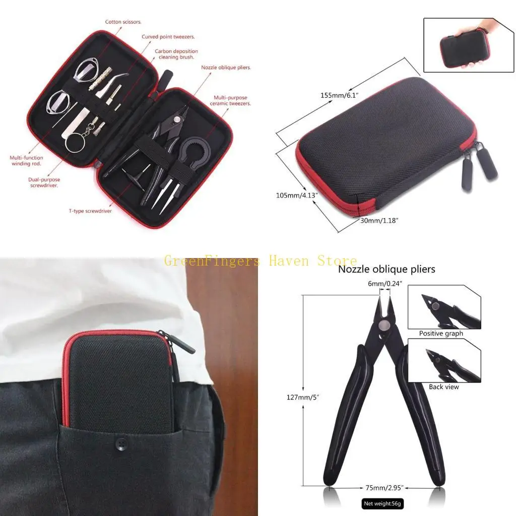 

F68D Tweezers Smoking Accessories Heating Wire Winding Wire Rod Ceramic Tweezer