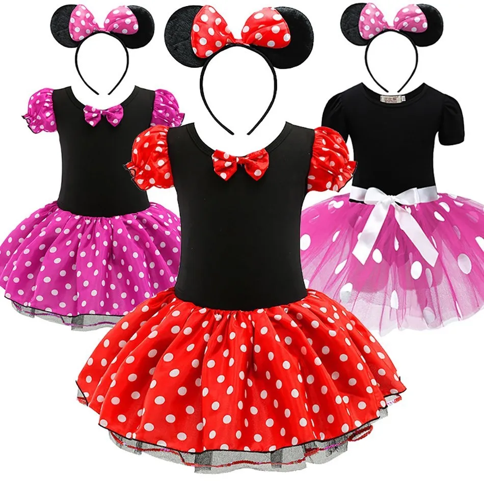 

Minnie Cosplay Costume Baby Girls Ballet Tutu Dress Kids Cartoon Mouse Dress and Headband Kids Christmas Birthday Party Clothes