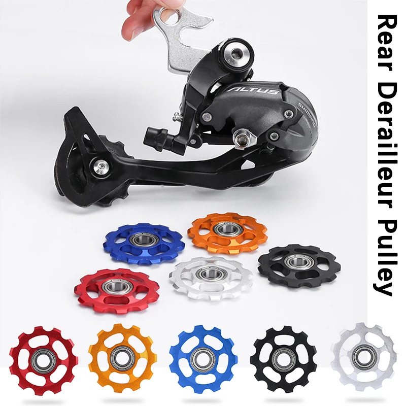 11T MTB Bicycle Rear Derailleur Jockey Wheel Waterproof Durable Ceramic Bearing Pulley AL7075 Road Bike Guide Roller Idler 5mm