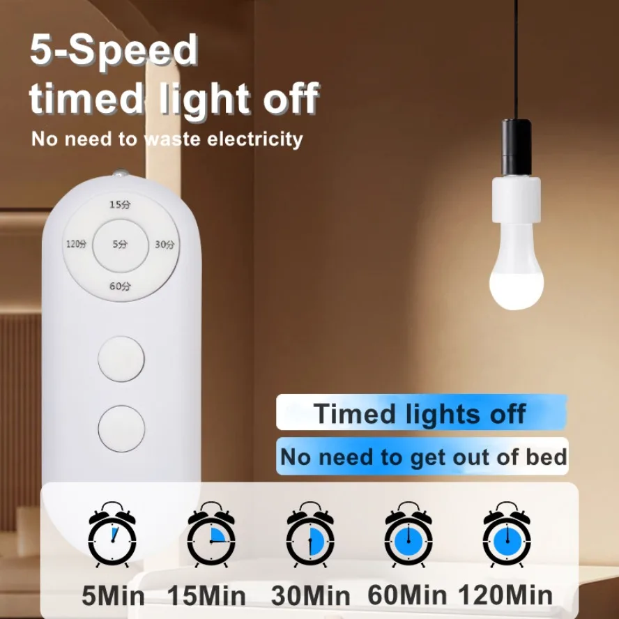 Multiple Controls E27 Wireless Remote Control Smart Timer Switch Lamp Holder 220V Multi Light Switch Baby Room Bedroom Switch