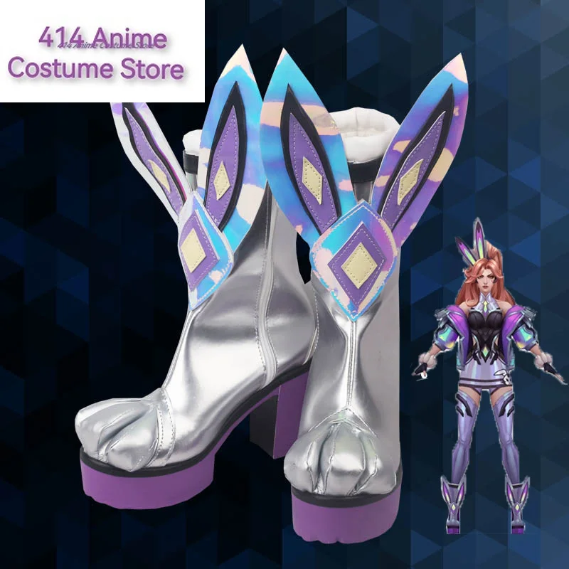 

Game LOL Battle Bunny Miss Fortune Cosplay Shoes Game LOL Cosplay Shoes Sexy Women Shoes High Boots Heels Halloween Party Gift