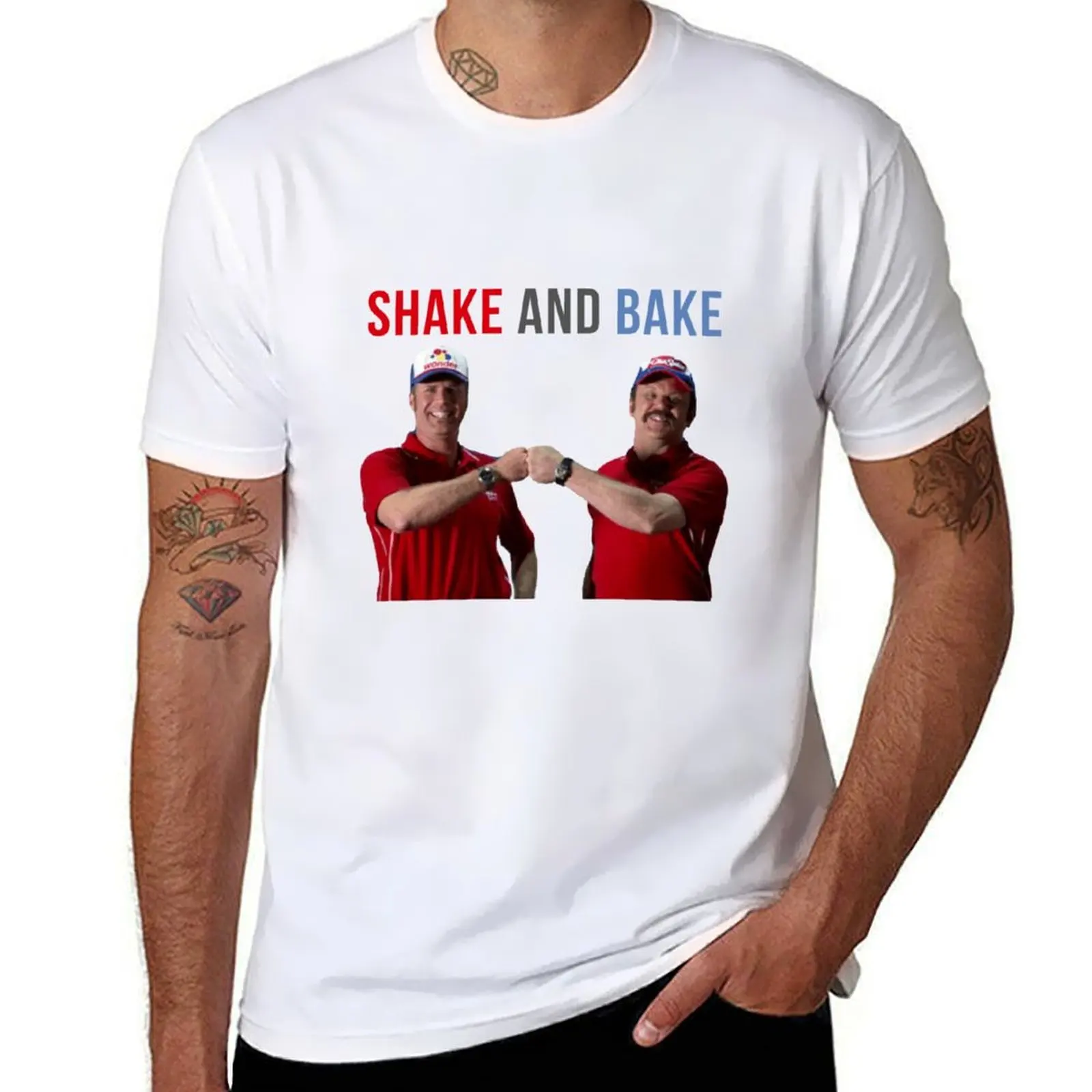

Will Ferrell Talladega Nights Ricky Bobby Shake and Bake T-Shirt t shirts for man graphic tees t shirts cotton 100% T-Shirt