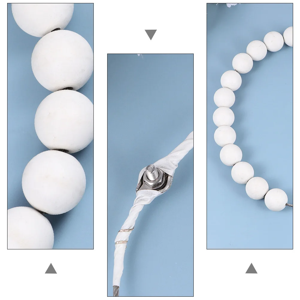 

2Pcs Flagpole Retainer Ring Heavy Beads Durable Secure Flag Bottom Internal Halyard Keep Flag Close Pole 2cm Flagpole Bead