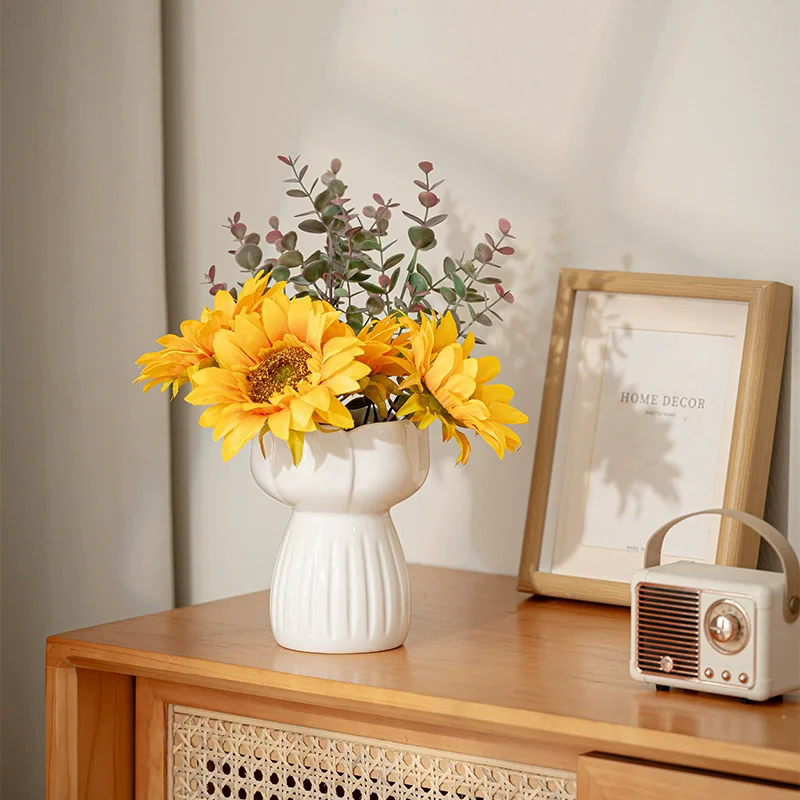 

Красная керамическая ваза 15 см, цветочная композиция для гостиной, высококачественное украшение для новорожденных, украшение для вазы