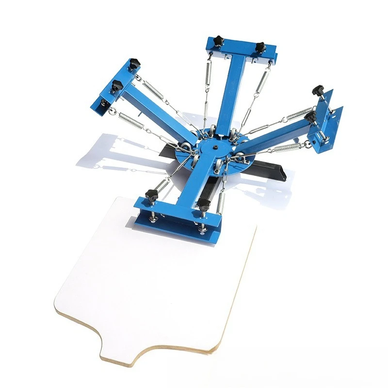 4 Color 1 Station Silk Screen Printing Machine 40*50CM T-shirt Press Making Carousel