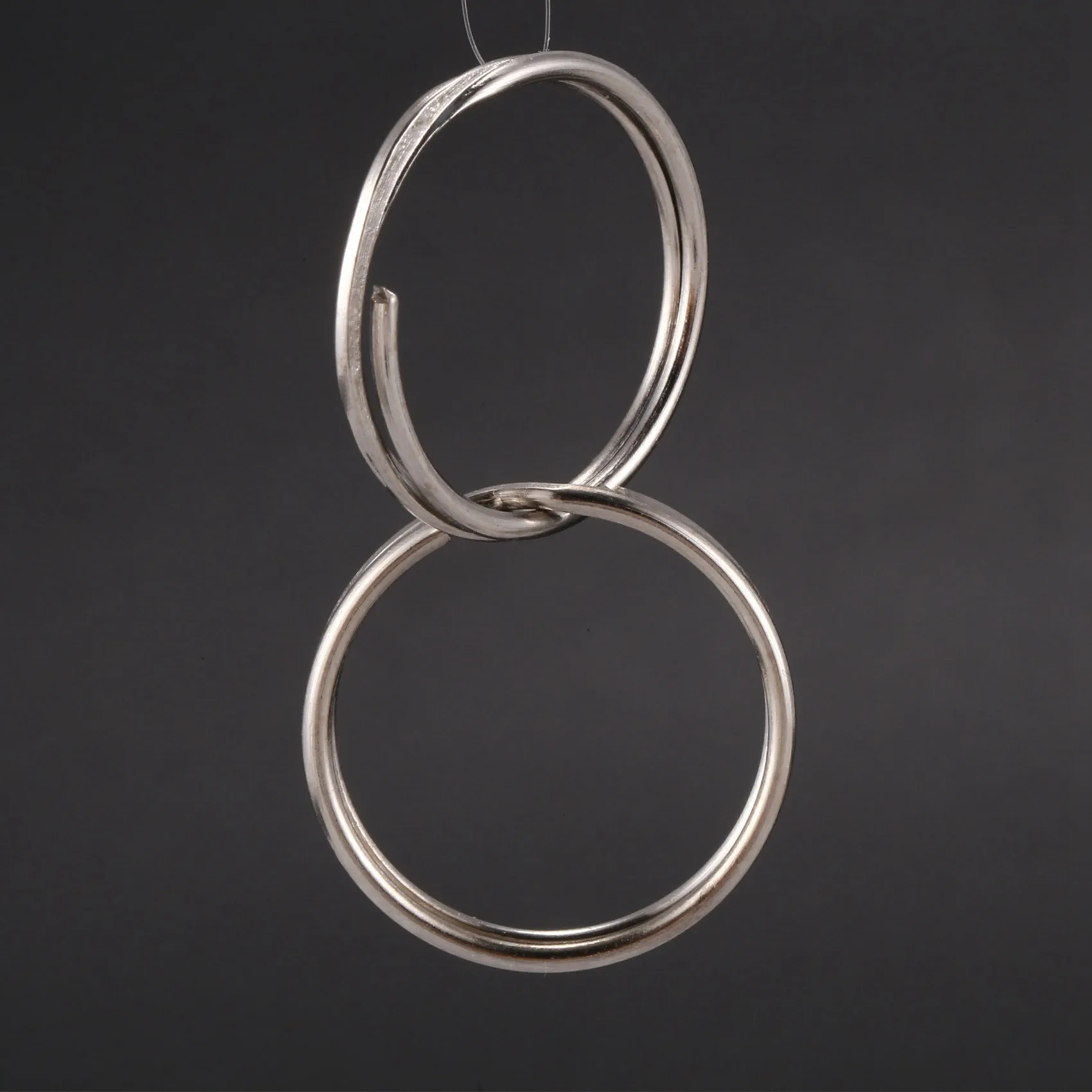 ABUI-120 Pcs 20Mm Outside Dia Universal Split Key Rings Keychain Holders