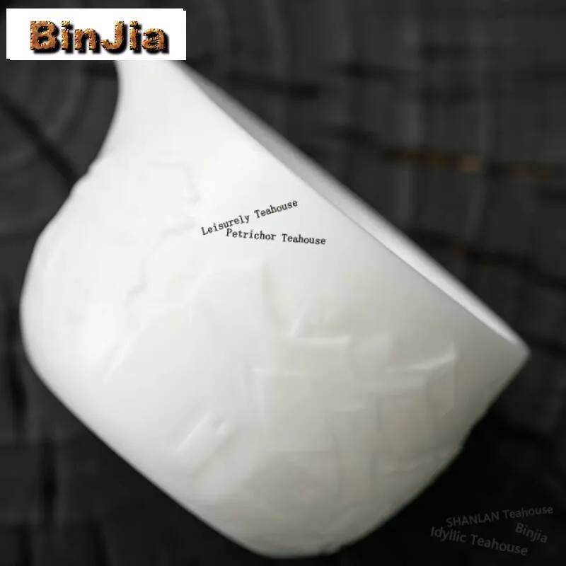 190ml Ice Seed Sheep Fat Jade Porcelain Tea Pitcher Boutique Relief Landscape Cha Hai Justice Cup Puer Tea Ceremony Accessories - view 5